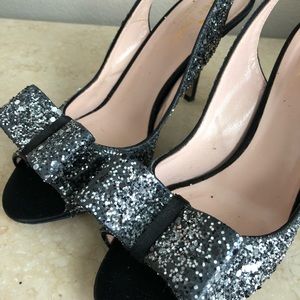 Kate Spade New York Charm Glitter Bow Slingback
